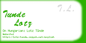 tunde lotz business card