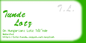 tunde lotz business card